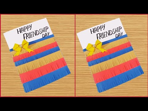 How to make Friendship Day Card / Handmade easy card Tutorial