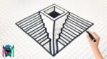 Kareli Deftere Kolay 3D Merdiven Çizimi How to Draw 3D Stairs