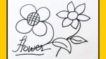 Let’s Learn How To Draw Flower For Kids | Flower Drawing And Colouring For Kids