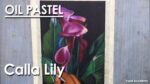 Oil Pastel Drawing : A Composition on Calla Lily