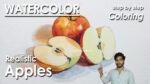 Realistic Apples - Watercolor Painting | How to Paint Apple step by step Coloring method | Supriyo