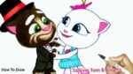 Romantic Night Talking Tom & Angela | Best moments of Talking Tom |How To Draw Talking Tom & Angela
