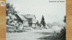 Street Landscape art with Charcoal Pencil || Easy Pencil Sketch and Rendering
