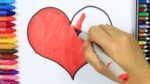Wie zeichnet man Herz | Ausmalen Kinder | Kindervideos | Malen und Zeichnen für Kinder