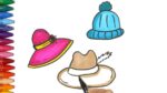 Wie zeichnet man Hüte | Wie kann ich einen hut ziehen | Zeichnen und Ausmalen für Kinder