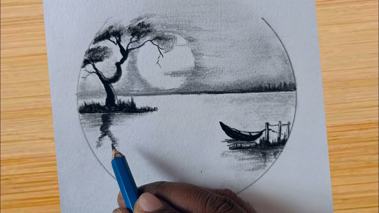 You Can draw this nature scenery drawing very easily / Cool Drawing Ideas for beginners