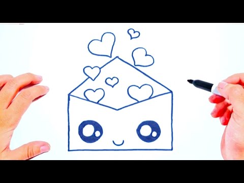 dessin facile | comment dessiner une lettre d'amour | dessin kawaii | dessins facile a faire