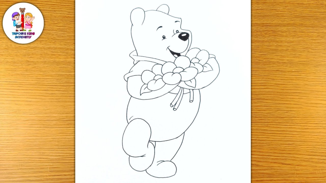 how to draw Winnie the Pooh step by step| poo drawing
