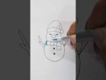 วาดรูป ตุ๊กตาหิมะง่ายๆ| Drawing Snowman #วาดรูป #painting #christmas