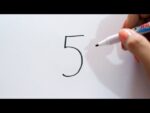 วาดรูปจากตัวเลข 5 ง่ายๆ / วาดรูปจากตัวเลข | Easy Drawing / Cute Drawing