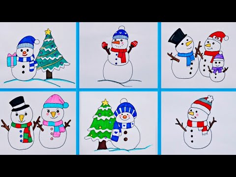 วาดรูปธีม คริสมาสต์น่ารัก ง่ายๆ || How To Draw Christmas Easy