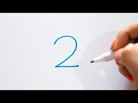 ศิลปะตัวเลข / วาดภาพจากตัวเลข | easy drawing/ drawing