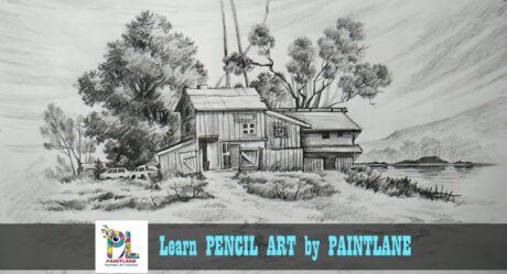 Aprender Dibujo Tutorial | Cómo dibujar un paisaje | Cómo dibujar una casa | Vídeo de arte a lápiz