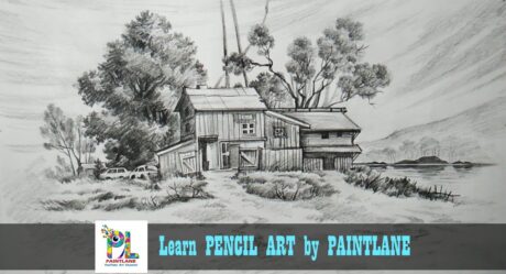 Apprenez le tutoriel de dessin | Comment dessiner Un paysage | Comment dessiner une maison | Vidéo d’art au crayon