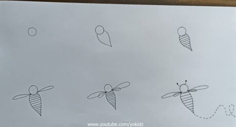 Bee Drawing Step By Step | Bee Drawing