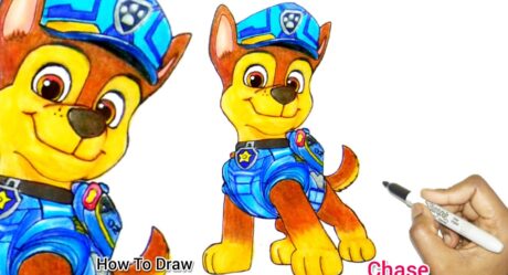 Chase Rescue Ryder From Cloud Catching Machine Thunderstorm|How To Draw Chase From Paw Patrol Movie