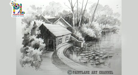 Comment dessiner Lake In Scenery Art avec PENCIL | Art au crayon étape par étape