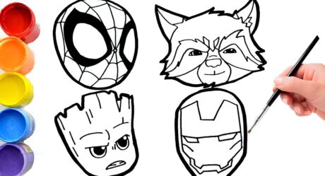 Comment dessiner Marvel’s Spidey et ses incroyables amis Vs Rocket – Groot – Visages d’Iron Man | DISNEY