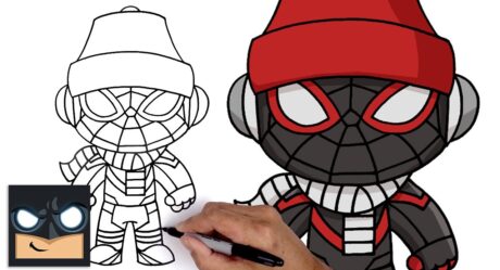 Comment dessiner le costume d’hiver de Miles Morales | Homme araignée