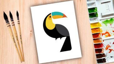 Comment dessiner un dessin abstrait d'oiseau toucan