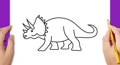 Comment dessiner un dinosaure / Comment dessiner un tricératops facilement