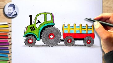 Comment dessiner un tracteur avec une remorque
