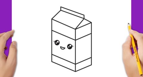 Comment dessiner une boîte à lait kawaii