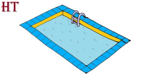 Cómo dibujar una piscina fácil paso a paso