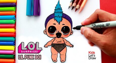How to draw doll LIL PUNK BOI (LOL Surprise)