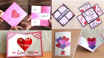 DIY - 4 Happy Valentines Day Card | Handmade Card for Valentines Day