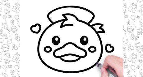 Dibujo del pato Donald bebé paso a paso fácil | Diseño fácil para niños | |孩子們簡單繪畫