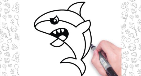Dibujar tiburón para niños | मुलांसाठी शार्क काढा | рисовать акулу для детей | bolalar uchun akula chizish