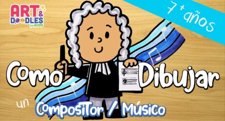 COMPOSER’s day for kids – How to draw a composer / musician – easy for kids