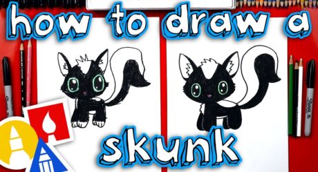 How To Draw A Cartoon Skunk