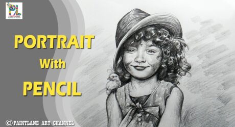 How To Draw Portrait of A little Girl with Hat | Drawing _Shading