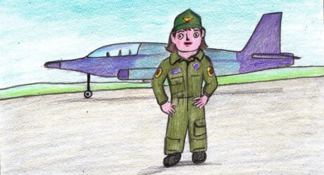 How to Draw an Airforce Pilot for Kids Scene Step by Step – very easy