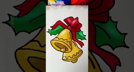 How to draw CHRISTMAS BELLS in seconds – very easy drawing ideas