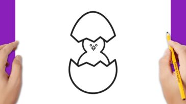 How to draw a chick hatching