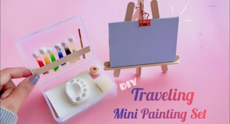 How to make miniature Traveling Painting Set #art #painting