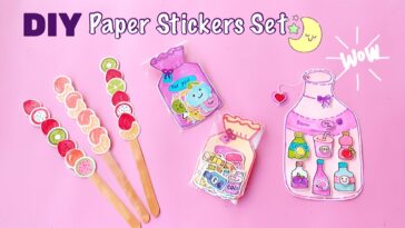 How to make your own Stickers | DIY Paper Cute Sticker | Homemade Stickers Tutorial | Sticker's Set
