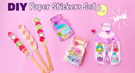 How to make your own Stickers | DIY Paper Cute Sticker | Homemade Stickers Tutorial | Sticker's Set