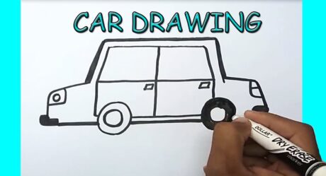 Let’s Learn How To Draw Car Drawing | Colouring Pages For Kids