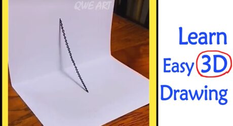 Very Easy 3D Drawing | 3D Chain Drawing on paper