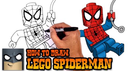 Cómo dibujar Lego Spiderman | Tutorial de dibujo