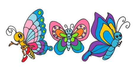 Comment dessiner un papillon facilement | Dessin et coloriage de papillons