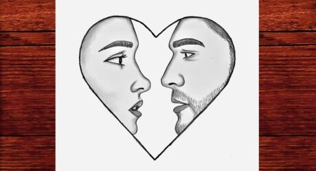 14 Şubat Sevgililer Günü Resmi – Kolay Çizimler – Erkek Çizimi ve Kız Çizimi – Adım Adım Yüz Çizimi