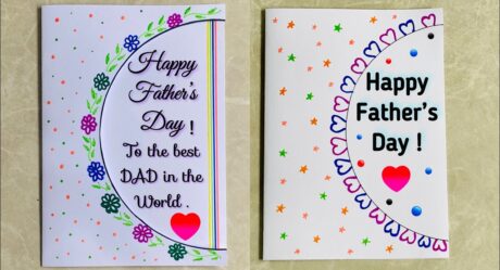 2 Easy FATHERS DAY Card ideaswithout glue & tape/white paper Fathers Day Cards Best Card for Dad