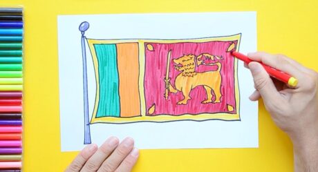 Cómo dibujar la bandera nacional de Sri Lanka