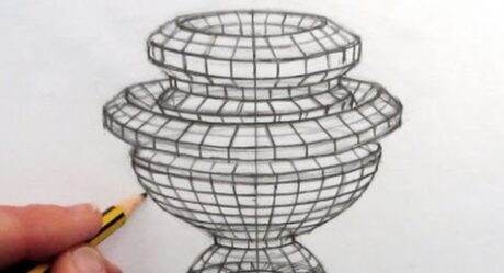 Comment dessiner le filaire du vase Uccello: dessiner des ellipses en perspective