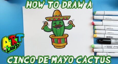Cómo dibujar un CACTUS CINCO DE MAYO